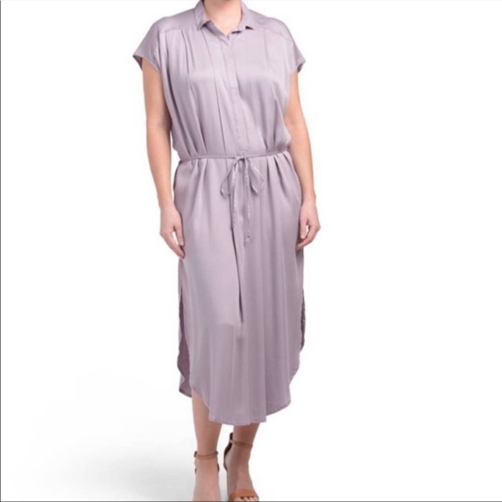 🔴 5 for $25! Young Fabulous & Broke Dress Maxi Purple Button Down Medium